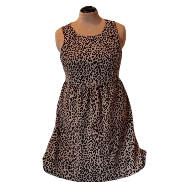 Apt 9 cheetah print midi dress size large - Picture 1 of 8